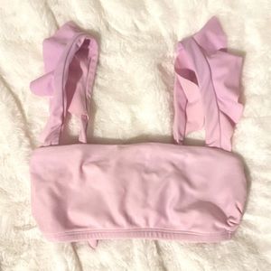 BIKINI RUFFLE TOP - size s, worn lightly, like new